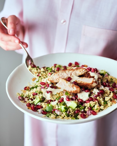 ViewPomegranate chicken with couscous
