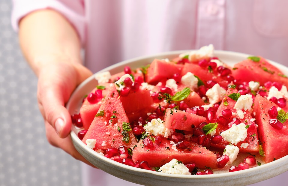 ViewWatermelon, Feta, & Pomegranate Salad Recipe